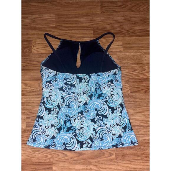 Ellen Tracy Tankini Swim Top Size 10 - Picture 5 of 8